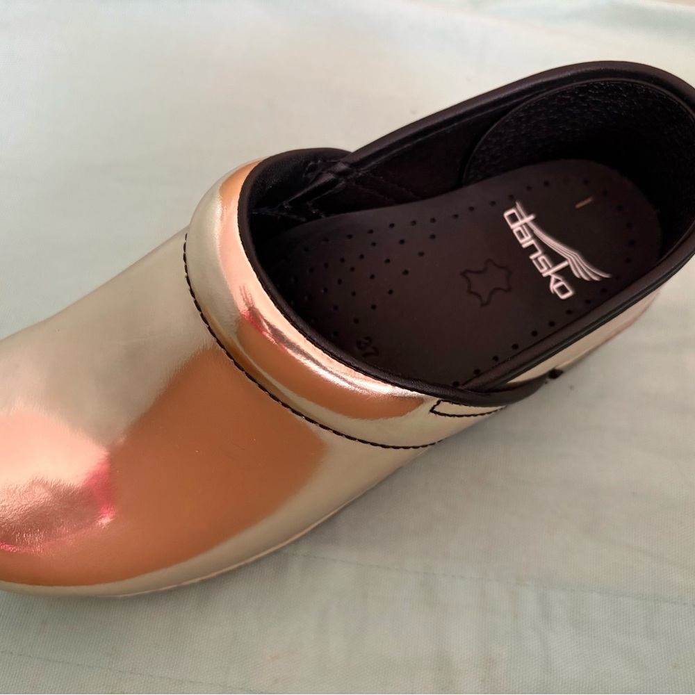 Dansko Metallic Gold Slip-On
